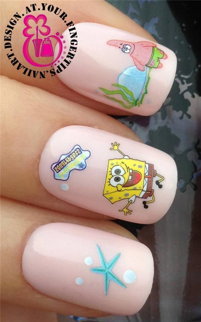 Detail Spongebob Nail Stickers Nomer 41