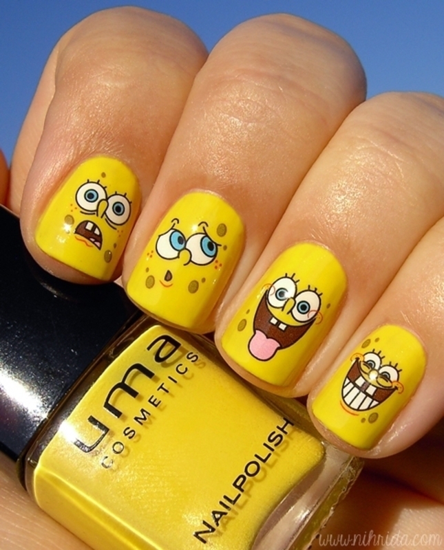 Detail Spongebob Nail Stickers Nomer 8