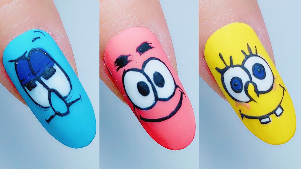 Spongebob Nails Design - KibrisPDR