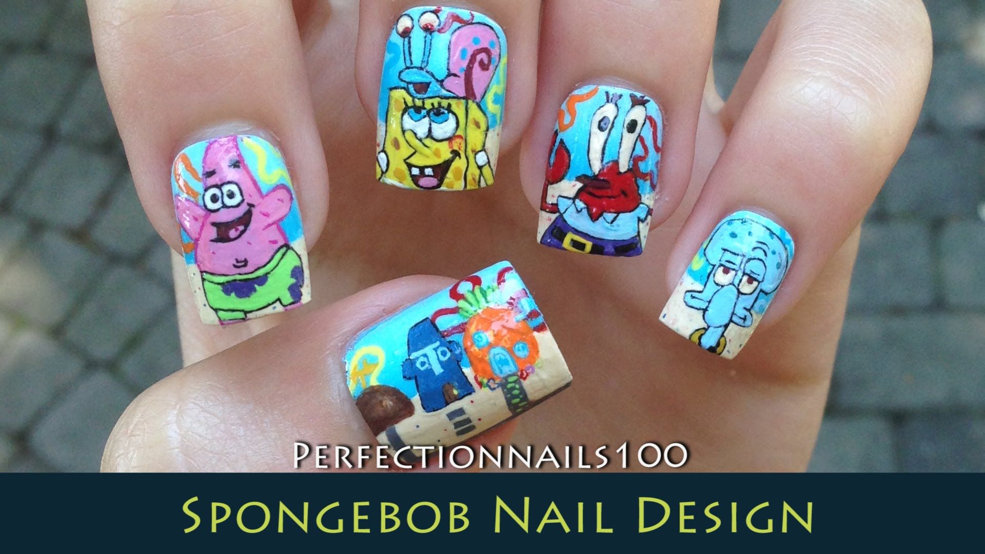 Detail Spongebob Nails Design Nomer 11