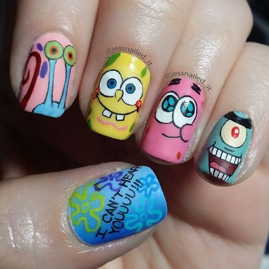 Detail Spongebob Nails Design Nomer 15