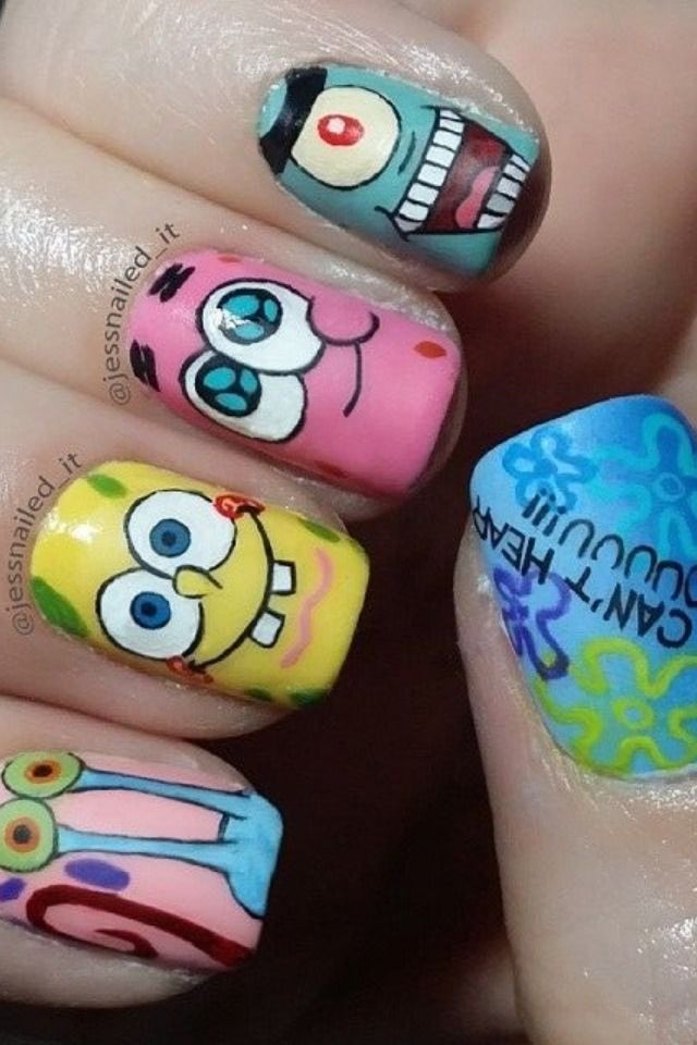 Detail Spongebob Nails Design Nomer 16