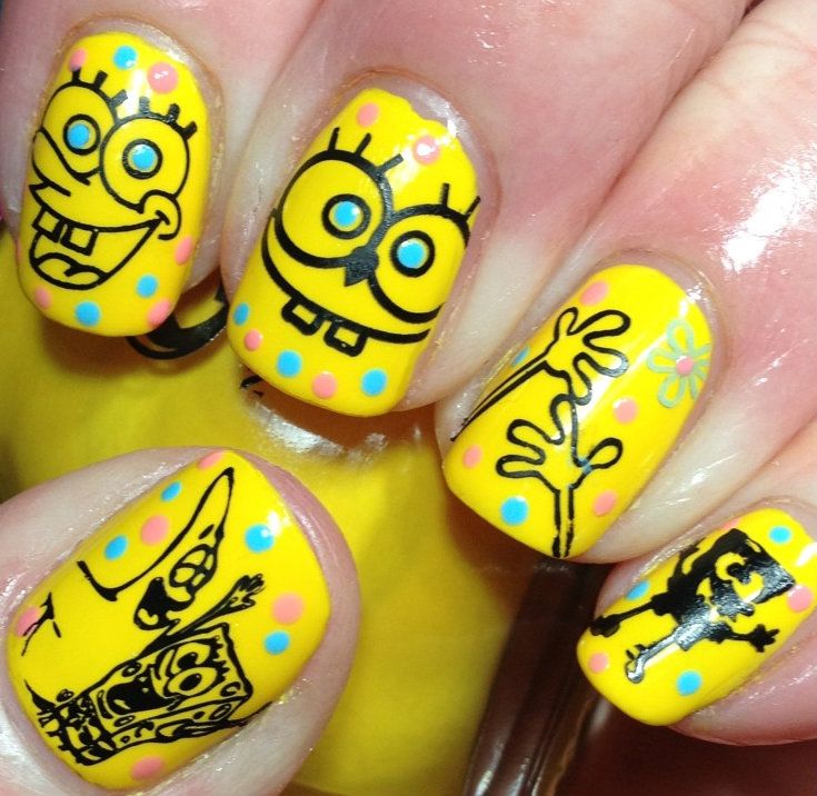 Detail Spongebob Nails Design Nomer 23