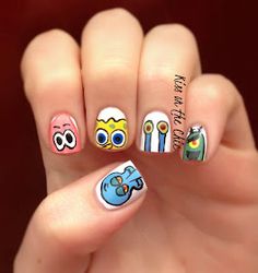 Detail Spongebob Nails Design Nomer 3
