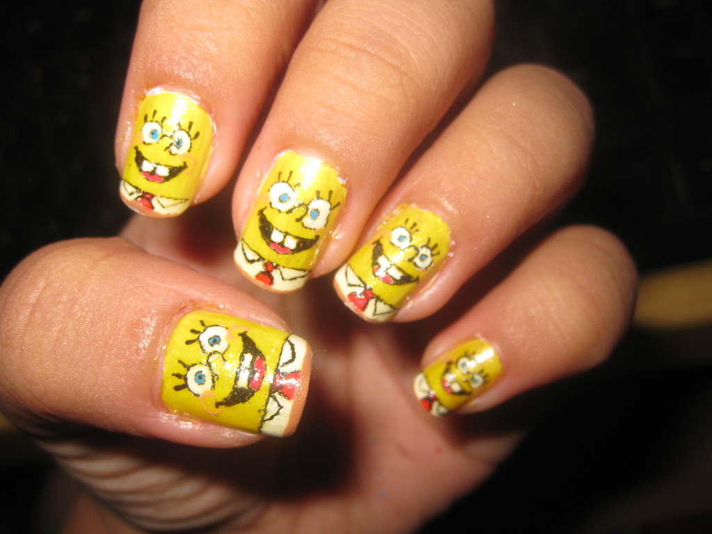Detail Spongebob Nails Design Nomer 29