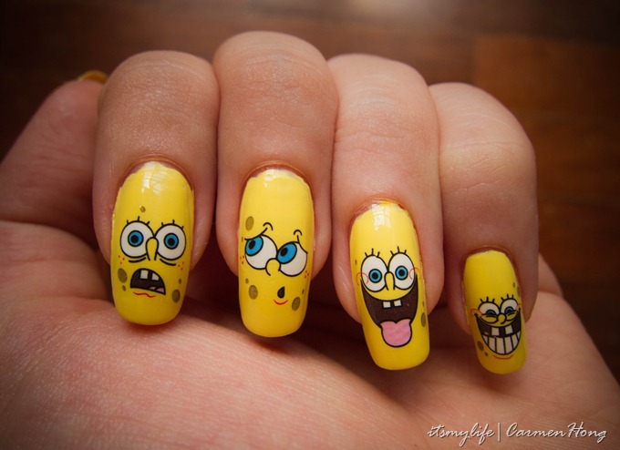 Detail Spongebob Nails Design Nomer 30