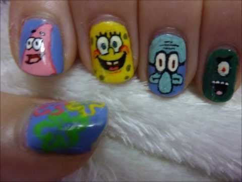 Detail Spongebob Nails Design Nomer 32