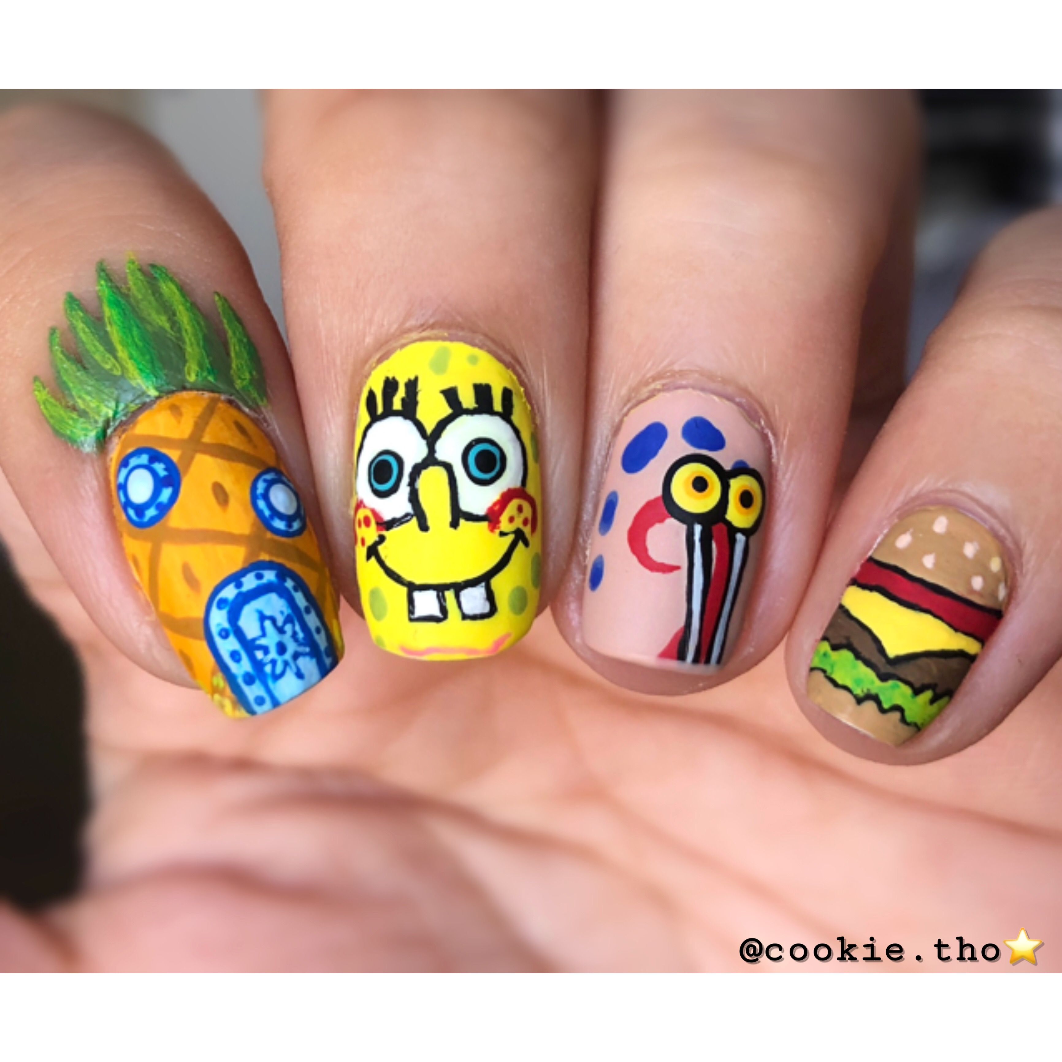 Detail Spongebob Nails Design Nomer 4