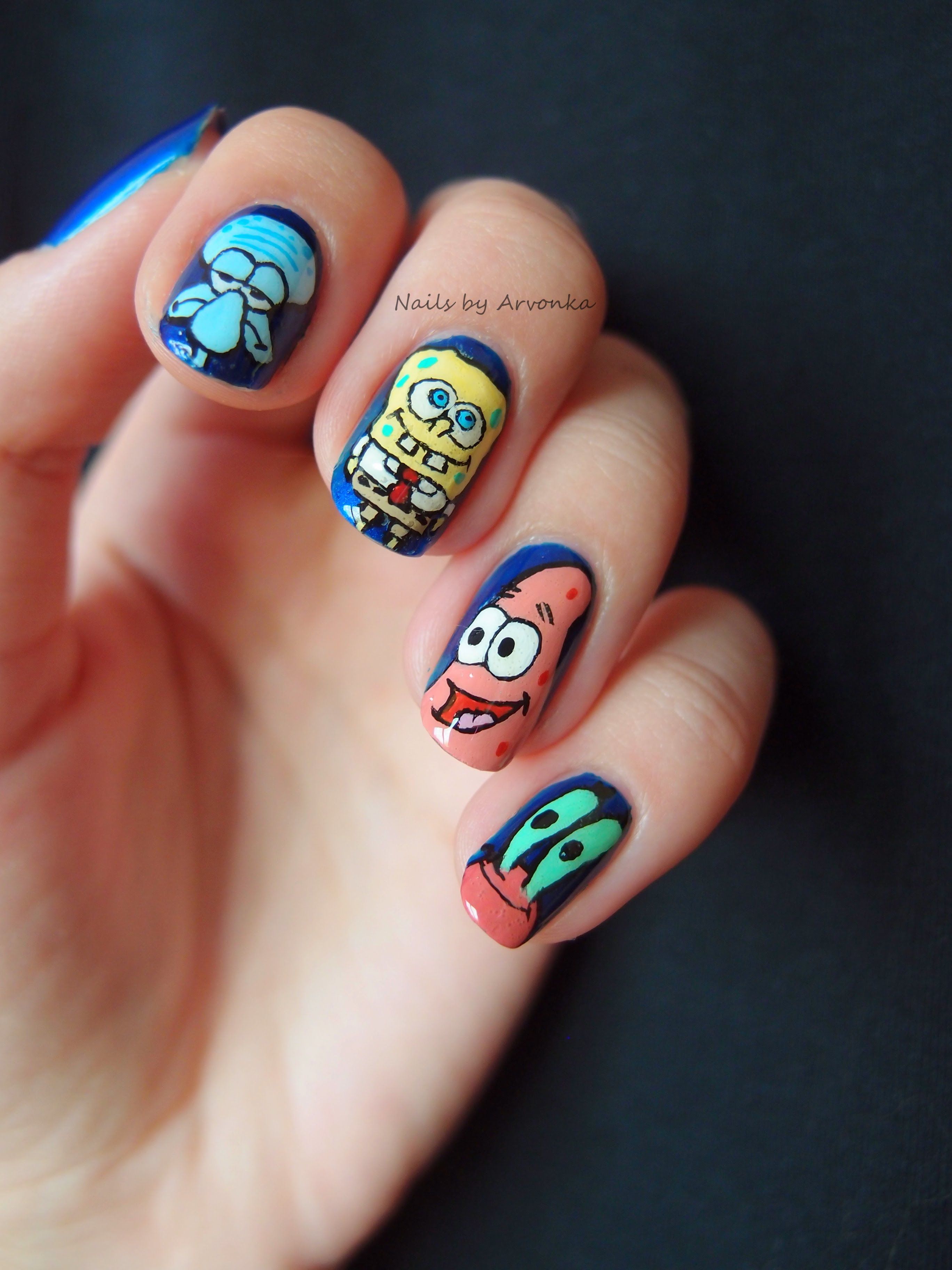 Detail Spongebob Nails Design Nomer 36