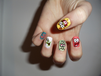 Detail Spongebob Nails Design Nomer 41
