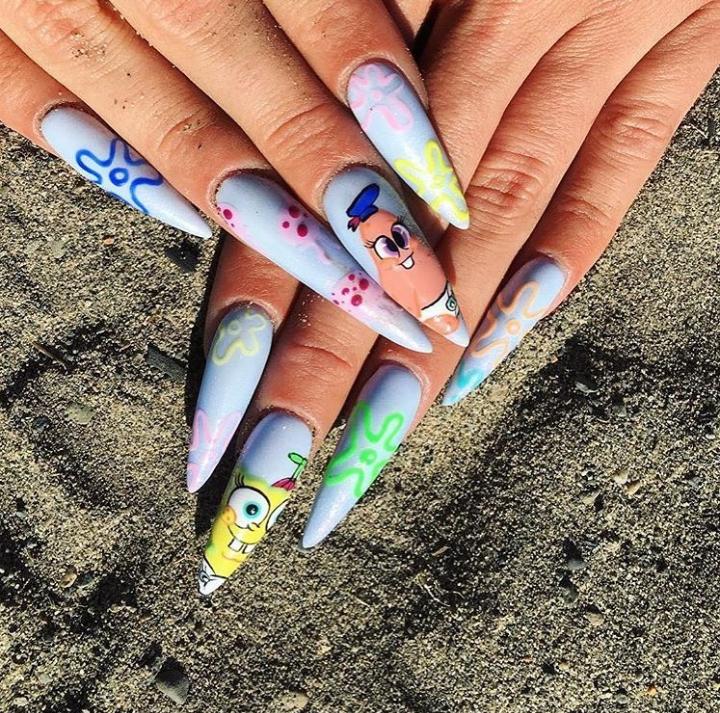 Detail Spongebob Nails Design Nomer 43