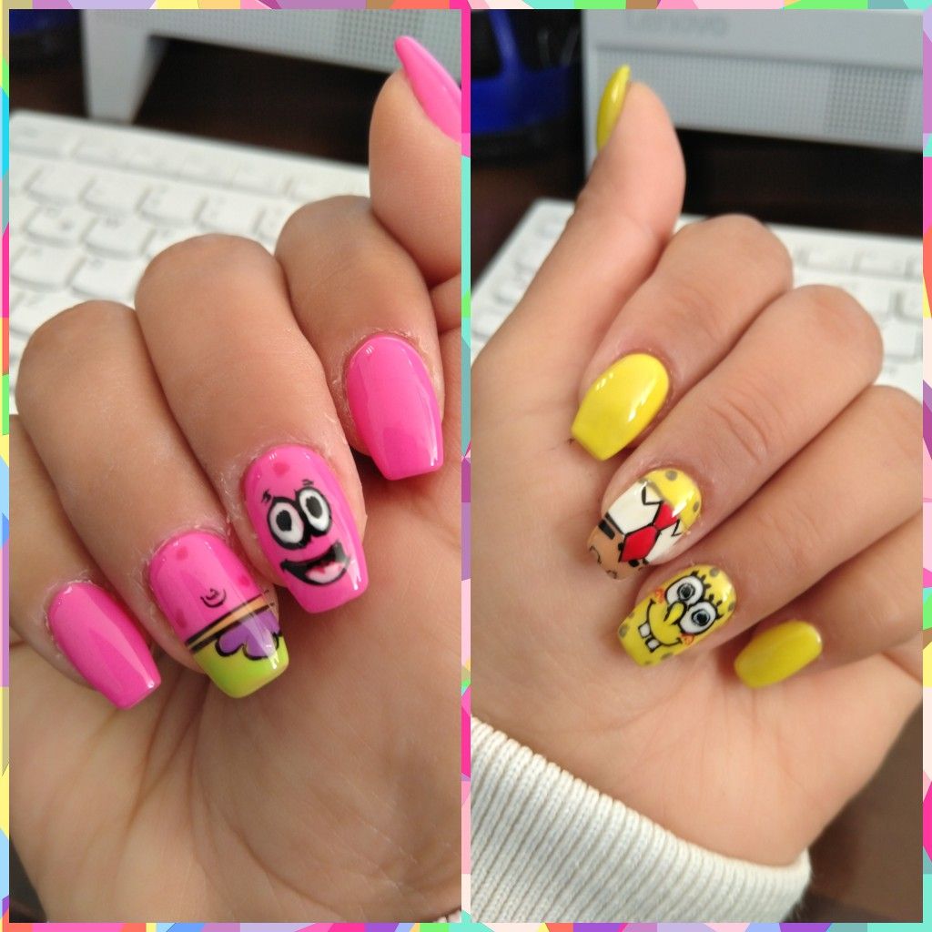 Detail Spongebob Nails Design Nomer 44