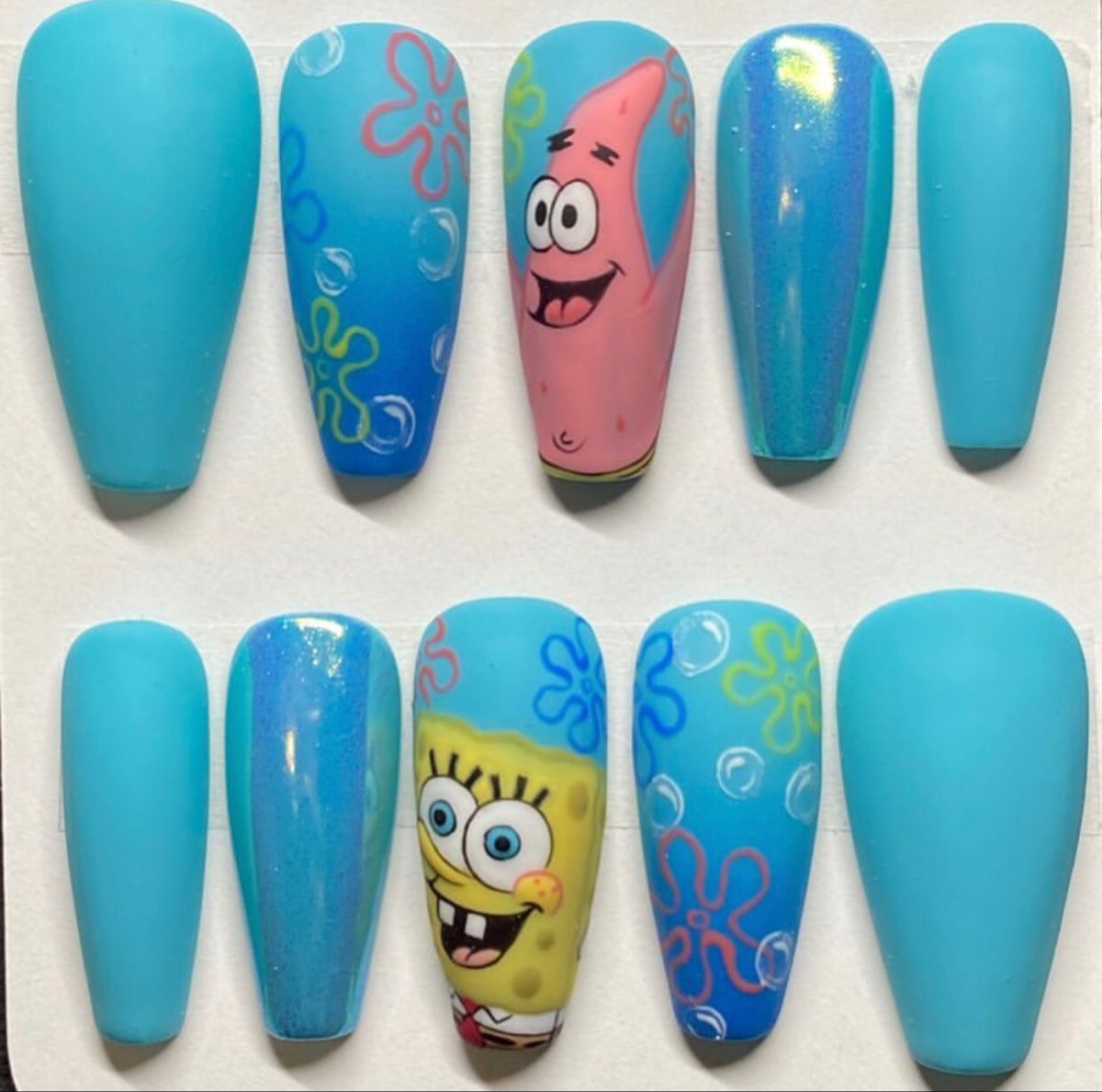 Detail Spongebob Nails Design Nomer 45