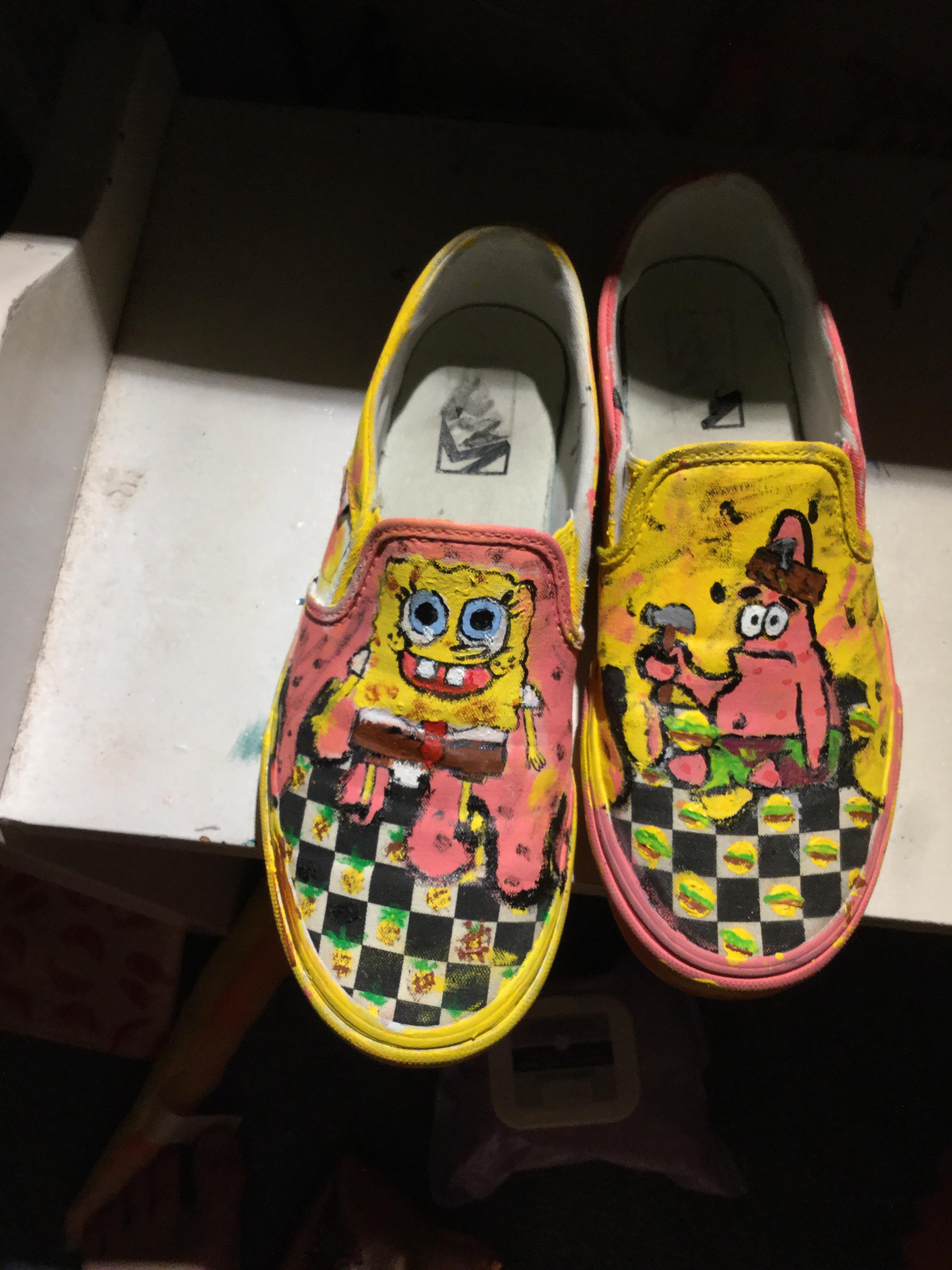 Detail Spongebob Painted Vans Nomer 26