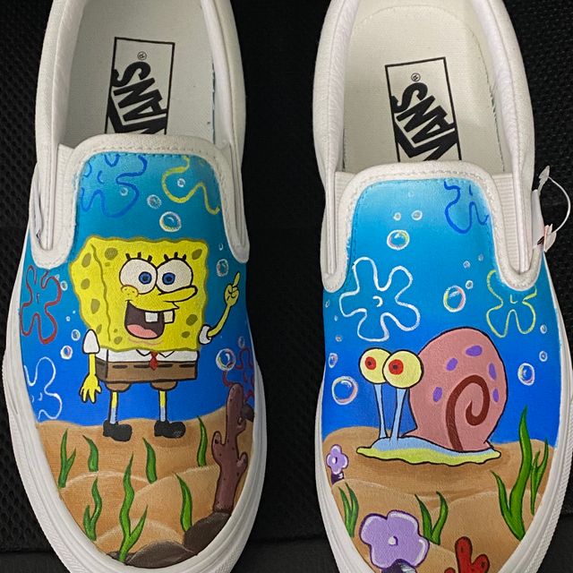 Detail Spongebob Painted Vans Nomer 30