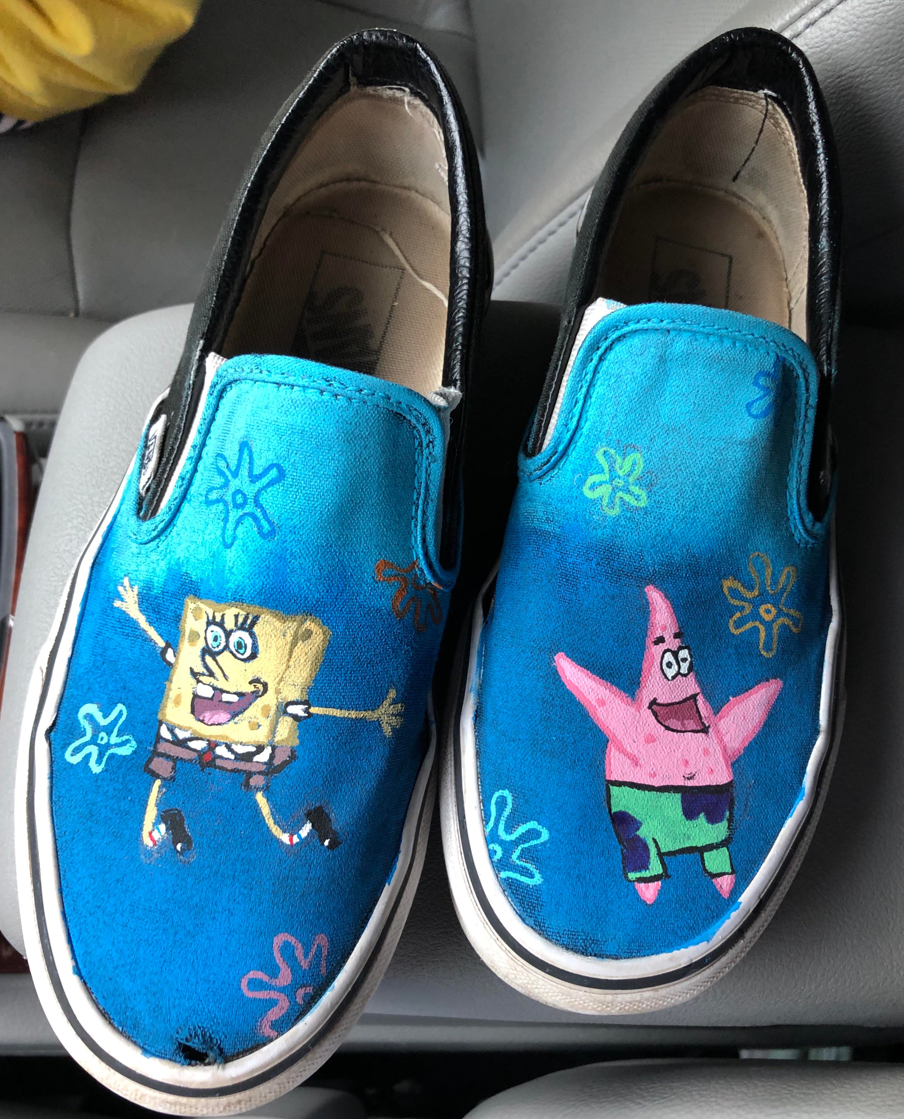 Detail Spongebob Painted Vans Nomer 39