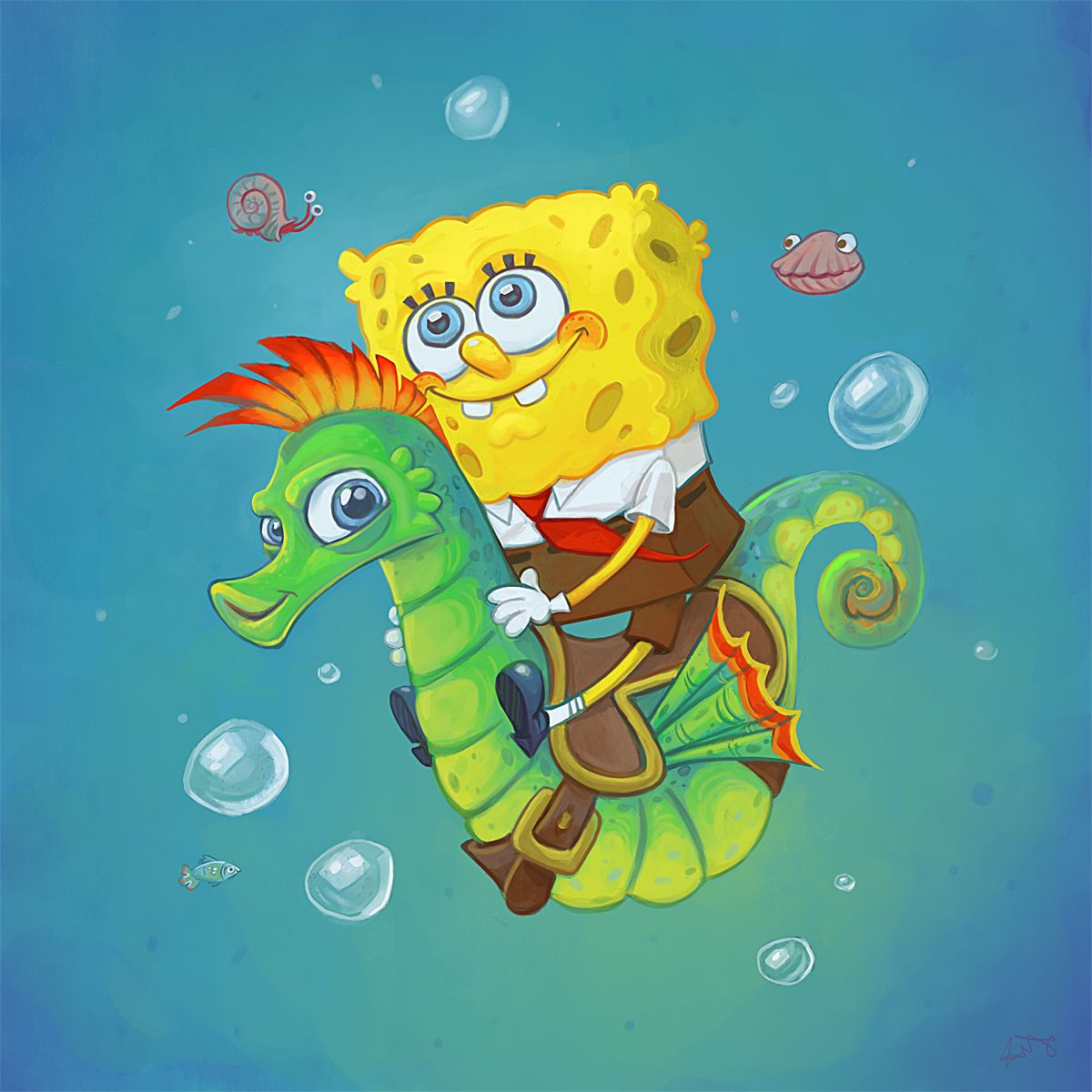 Detail Spongebob Seahorse Nomer 12