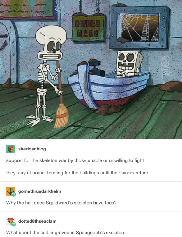 Detail Spongebob Skeleton Meme Nomer 4