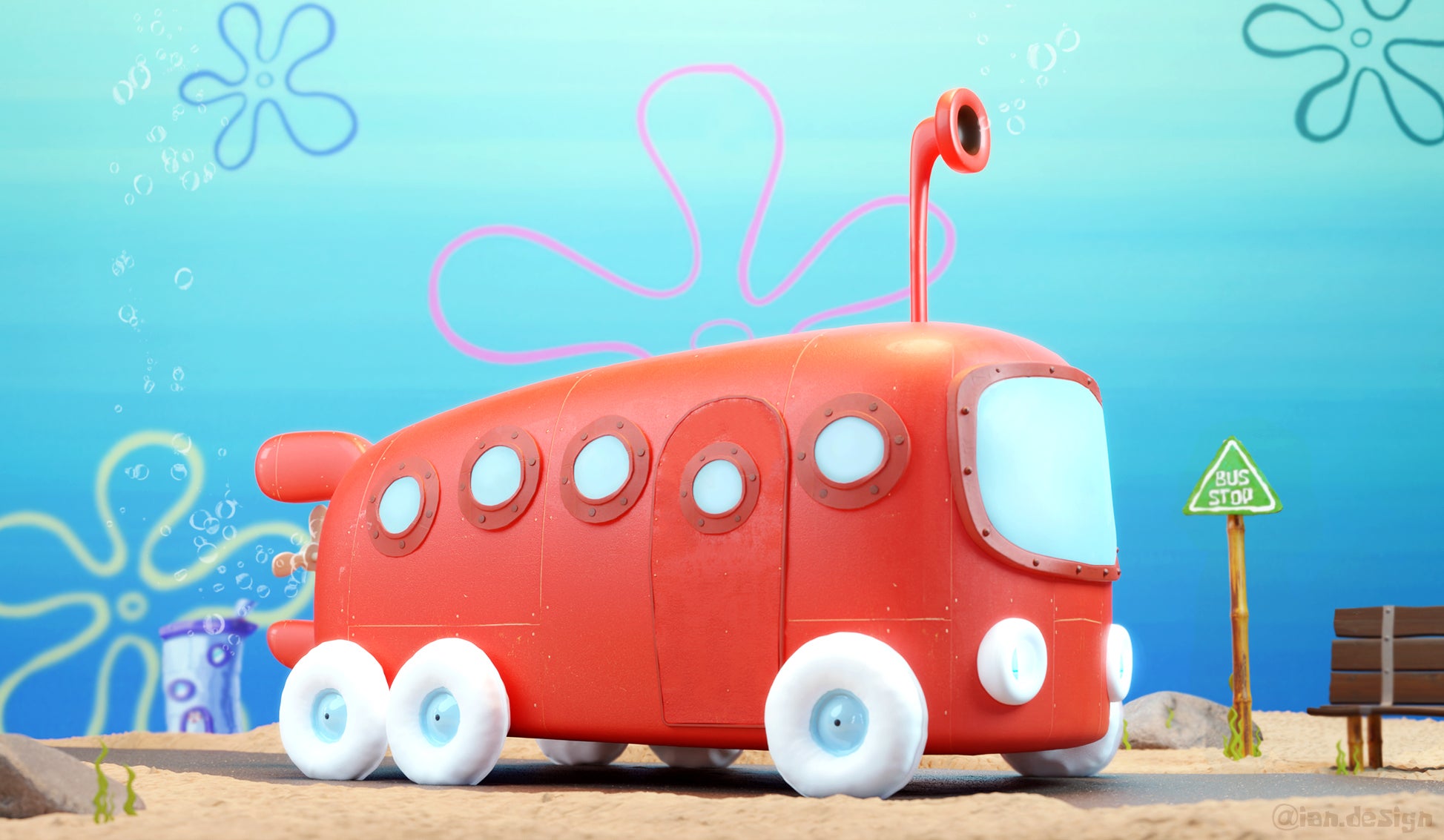 Detail Spongebob Submarine Bus Nomer 25