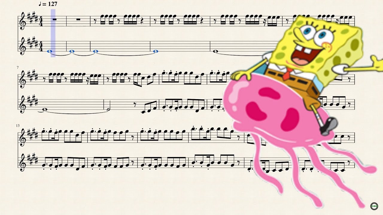 Detail Spongebob Trumpet Sheet Music Nomer 41