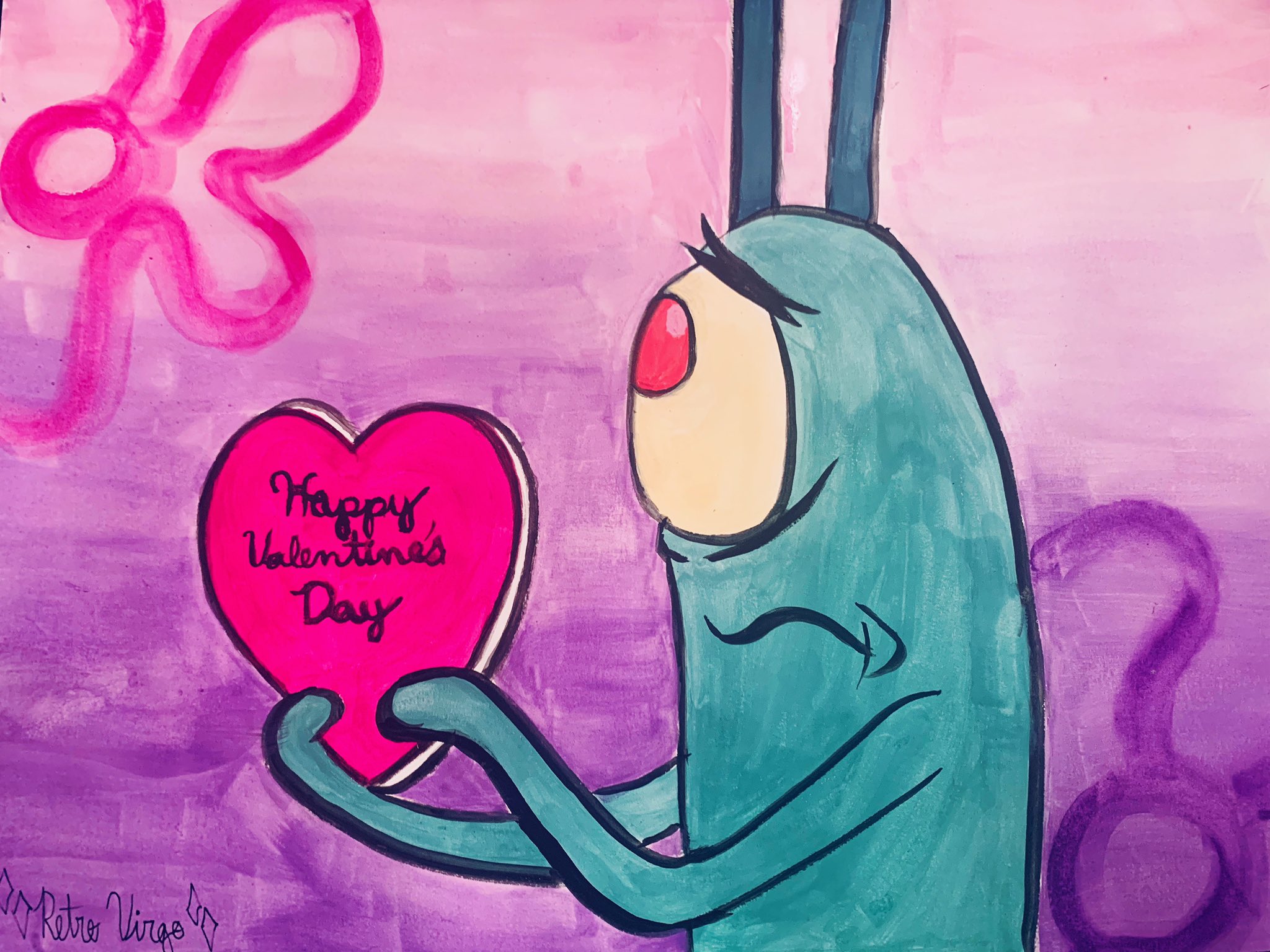 Detail Spongebob Valentines Day Painting Nomer 5