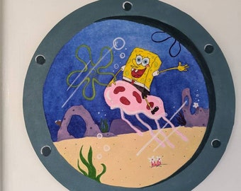 Detail Spongebob Window Painting Tiktok Nomer 29