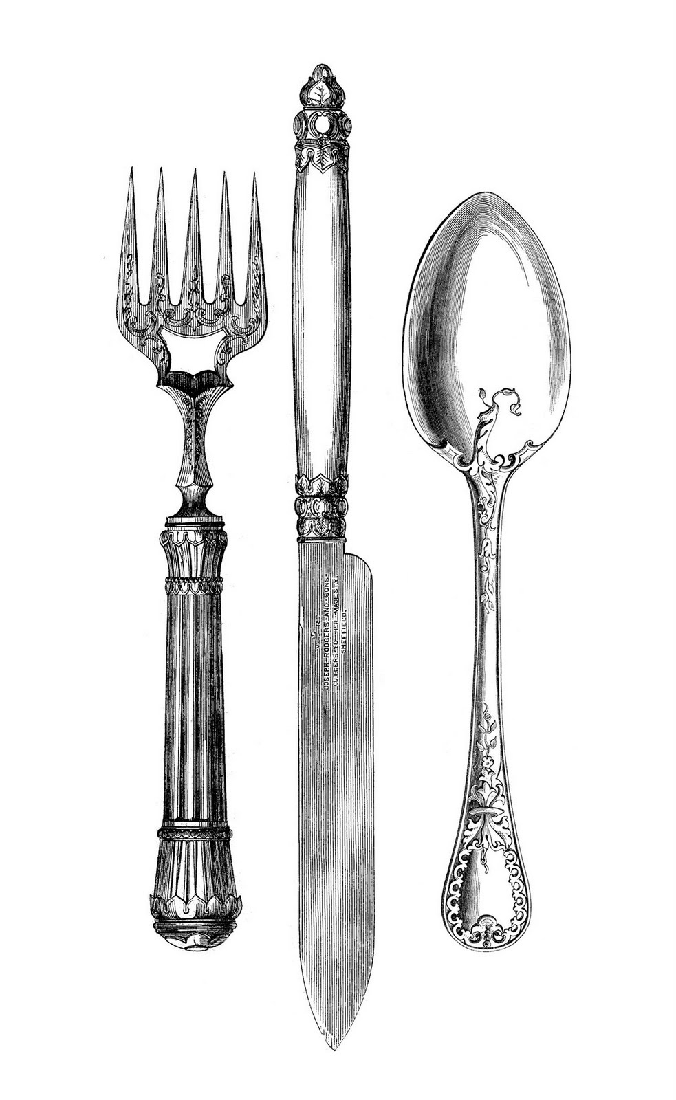 Detail Spoon And Fork Clipart Nomer 8