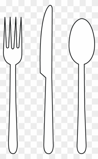 Detail Spoon And Fork Clipart Black And White Nomer 30