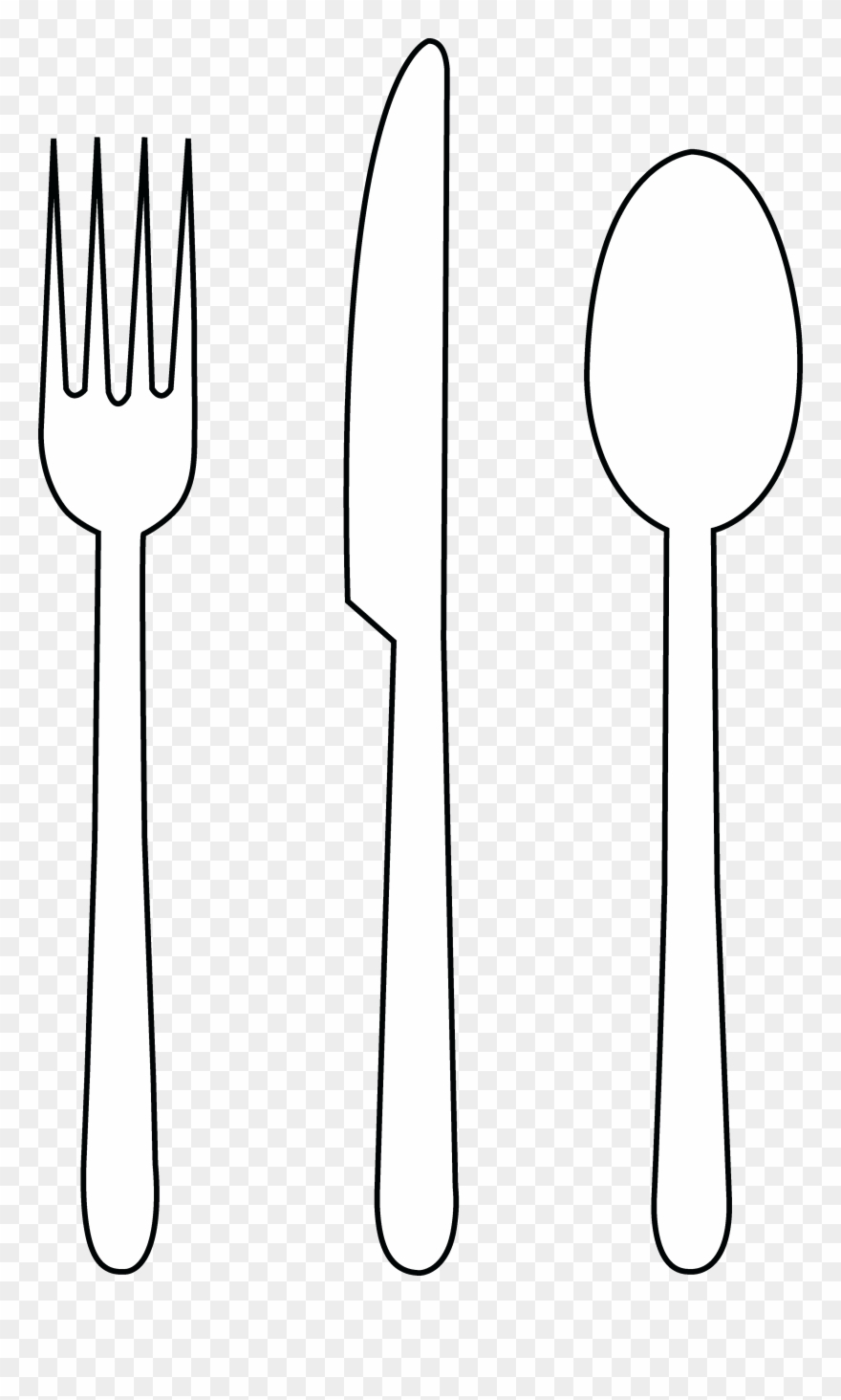 Detail Spoon And Fork Clipart Black And White Nomer 7