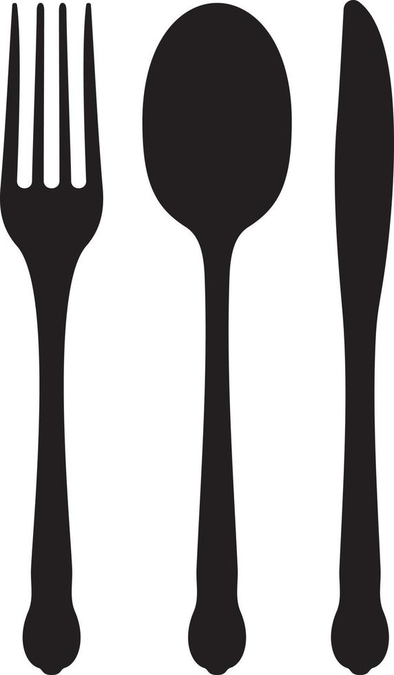 Detail Spoon And Fork Silhouette Nomer 13