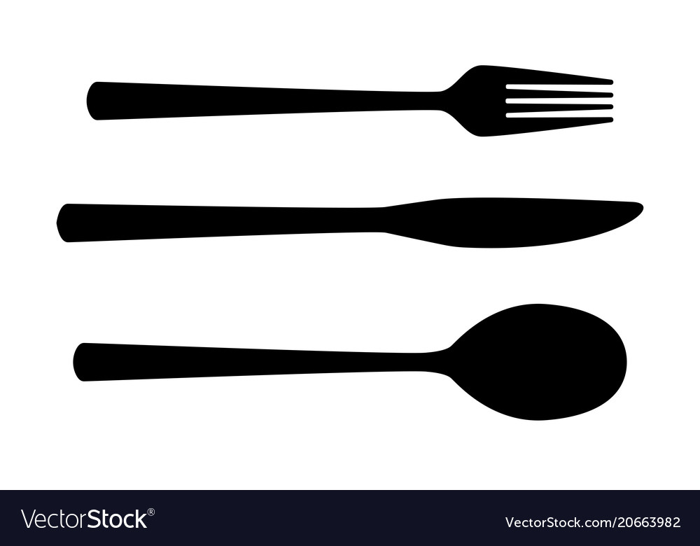 Detail Spoon And Fork Silhouette Nomer 3