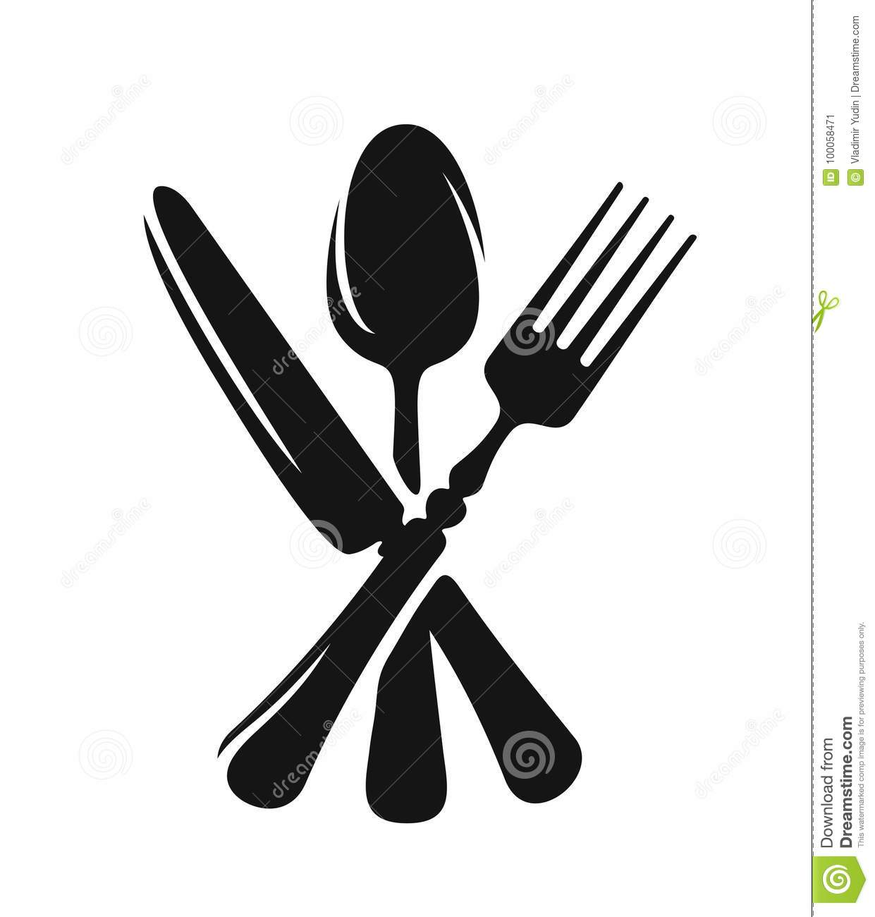 Detail Spoon And Fork Silhouette Nomer 20