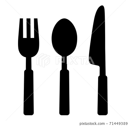 Detail Spoon And Fork Silhouette Nomer 26