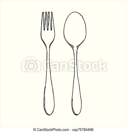 Detail Spoon And Fork Silhouette Nomer 37