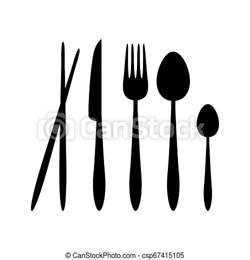 Detail Spoon And Fork Silhouette Nomer 42