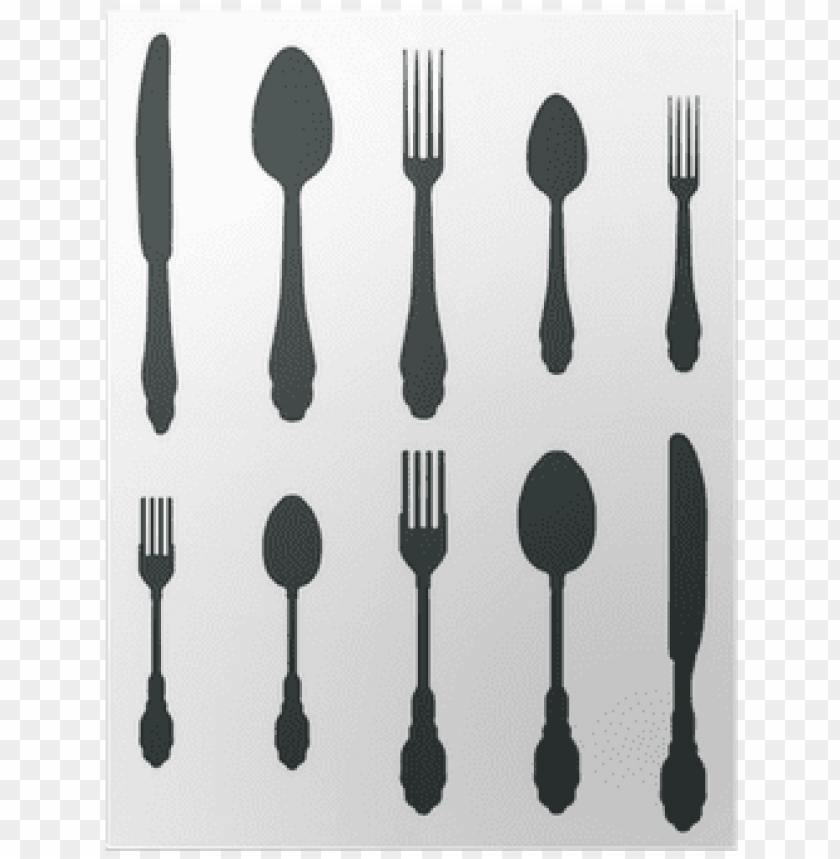 Detail Spoon And Fork Silhouette Nomer 45