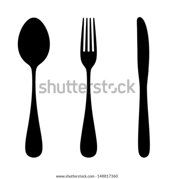 Detail Spoon And Fork Silhouette Nomer 7