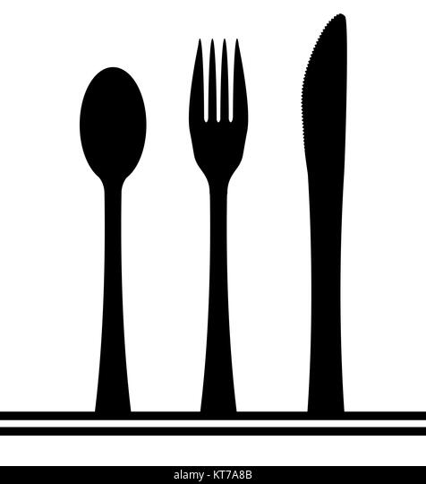 Detail Spoon And Fork Silhouette Nomer 8