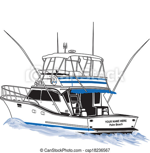 Detail Sport Fishing Boat Clipart Nomer 10