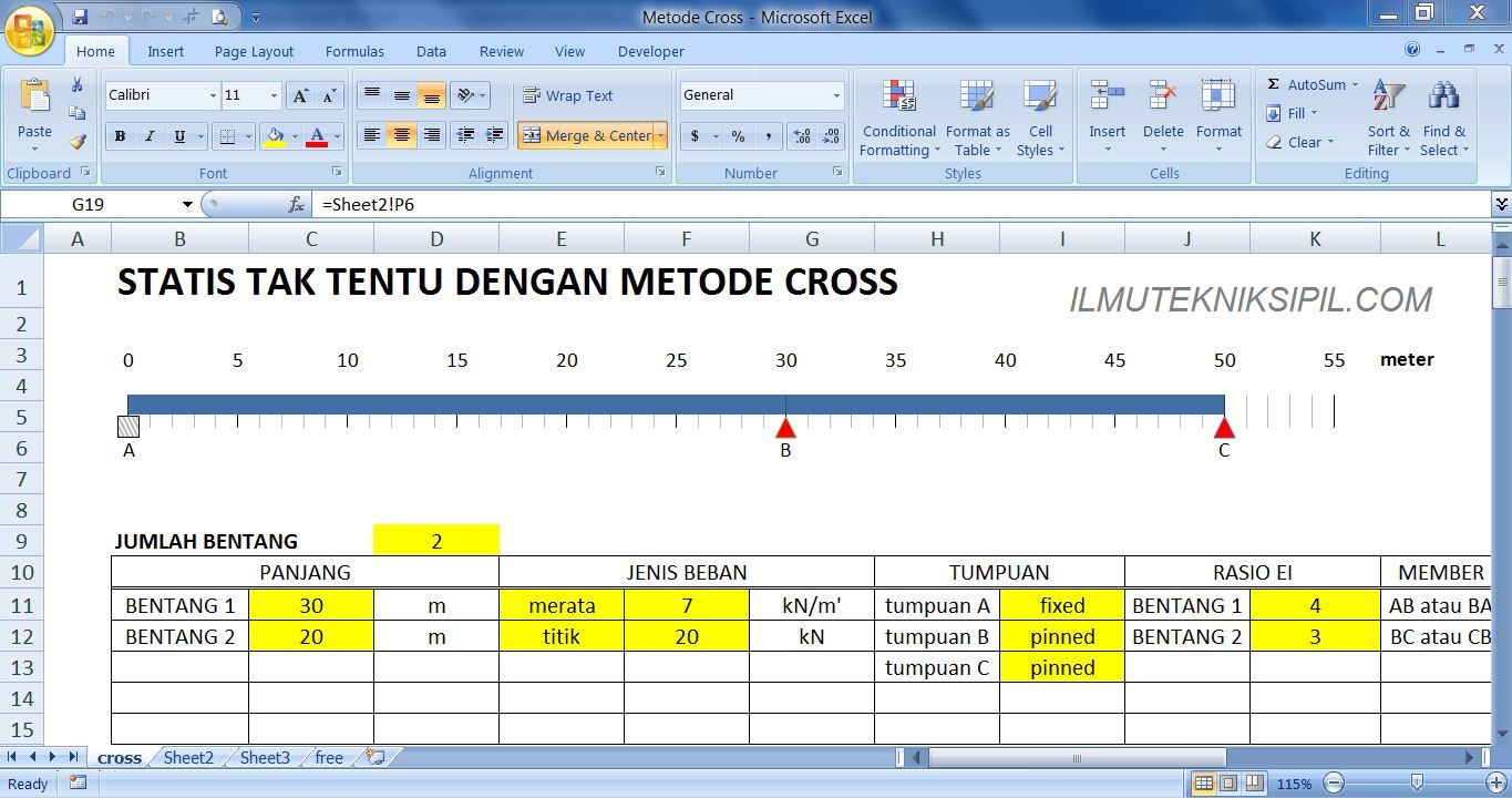 Detail Spreadsheet Excel Teknik Sipil Nomer 12