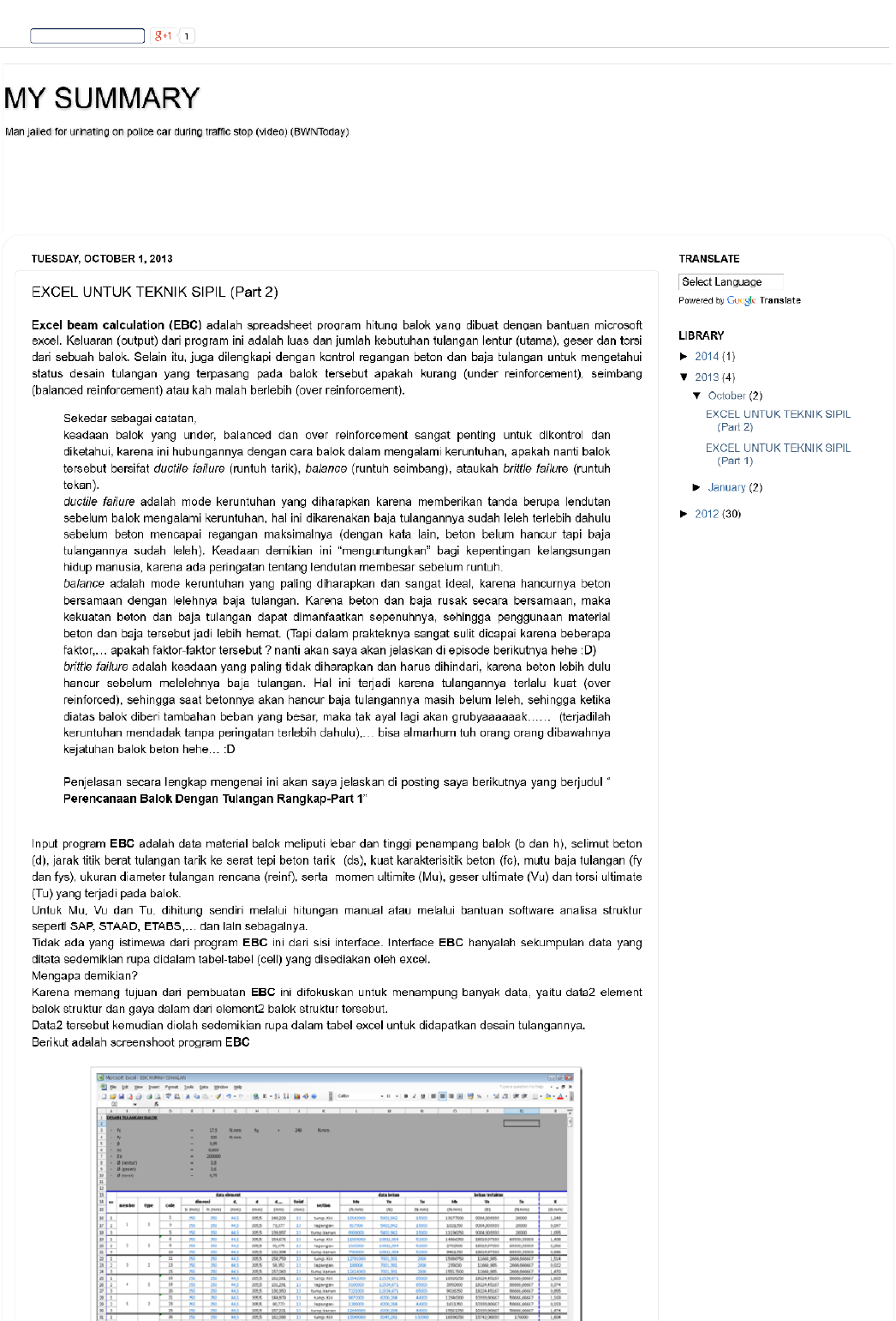 Detail Spreadsheet Excel Teknik Sipil Nomer 29