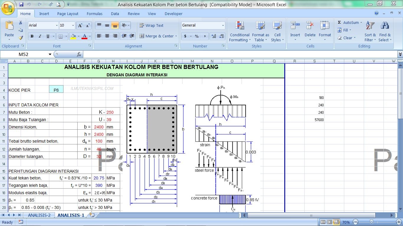 Detail Spreadsheet Excel Teknik Sipil Nomer 34