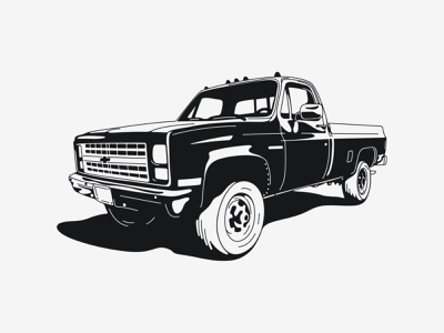 Detail Square Body Chevy Truck Clipart Nomer 29