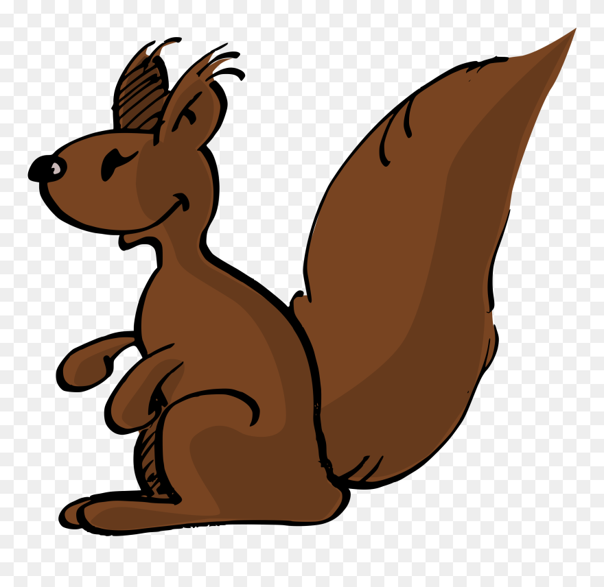 Detail Squirrel Clipart Black And White Nomer 32