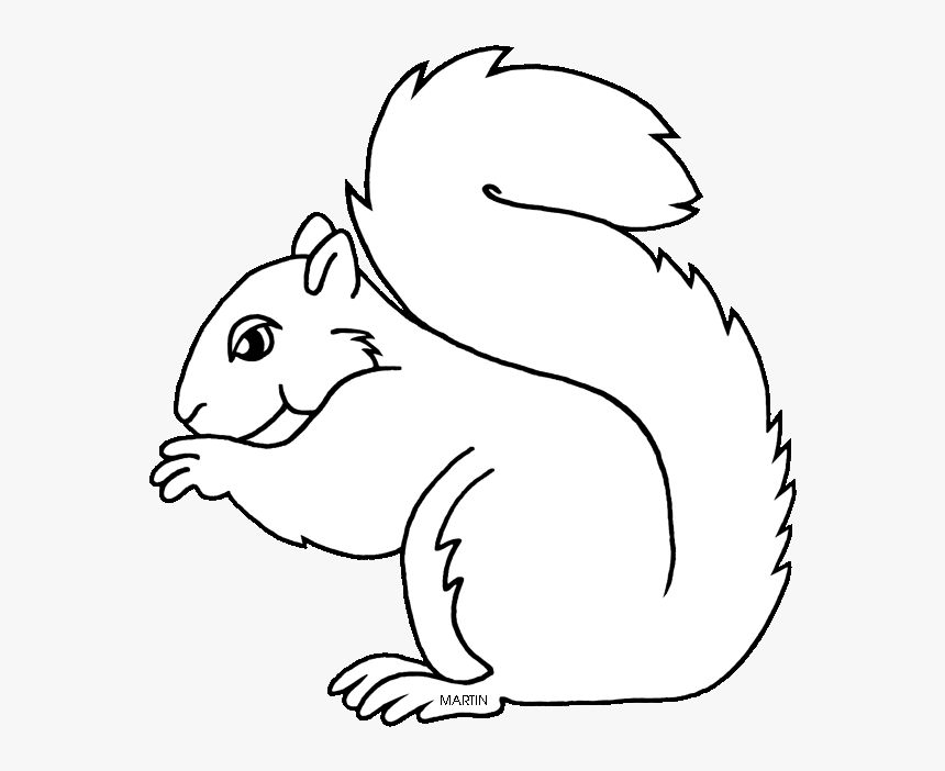 Detail Squirrel Clipart Black And White Nomer 6