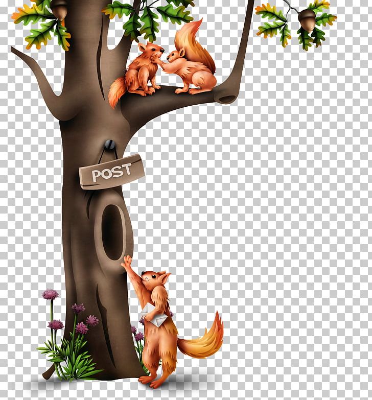 Detail Squirrel In Tree Clipart Nomer 30
