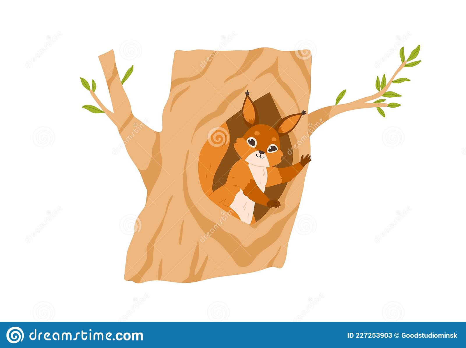 Detail Squirrel In Tree Clipart Nomer 42