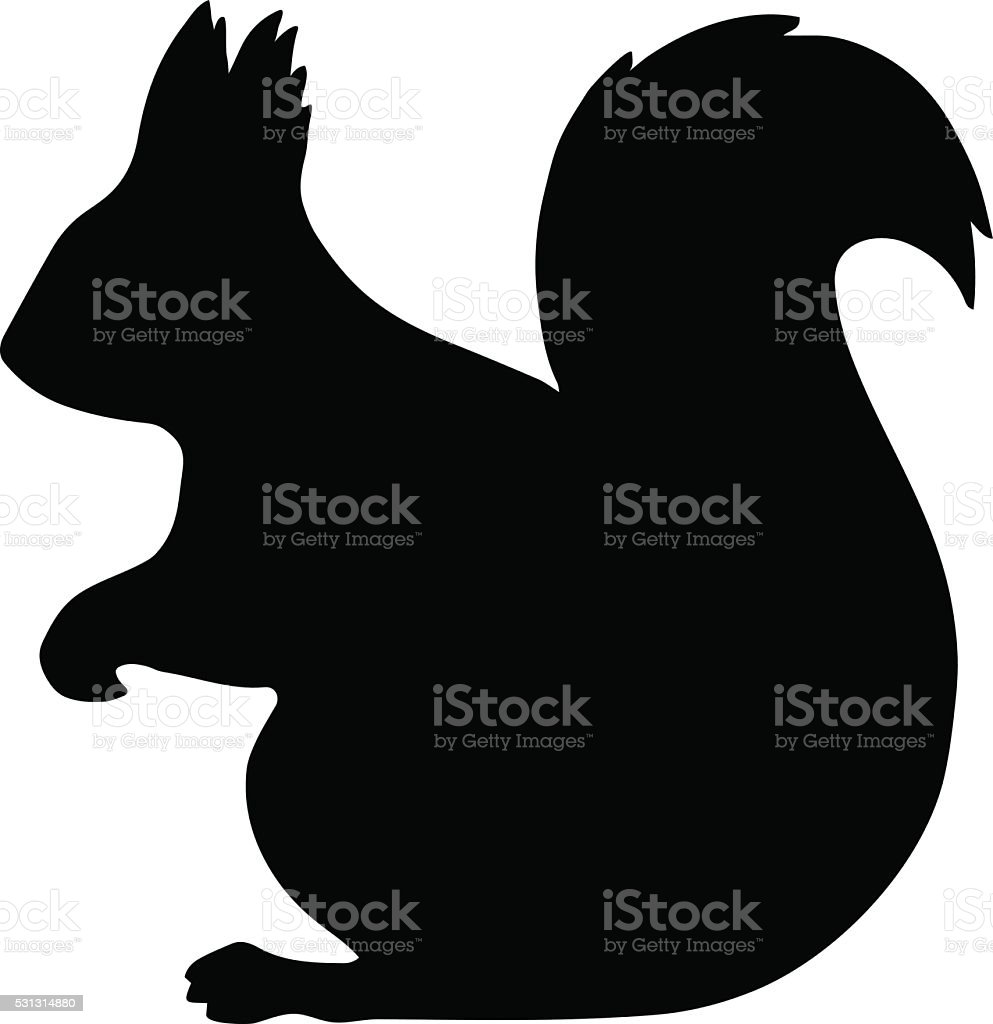 Detail Squirrel Silhouette Vector Nomer 14