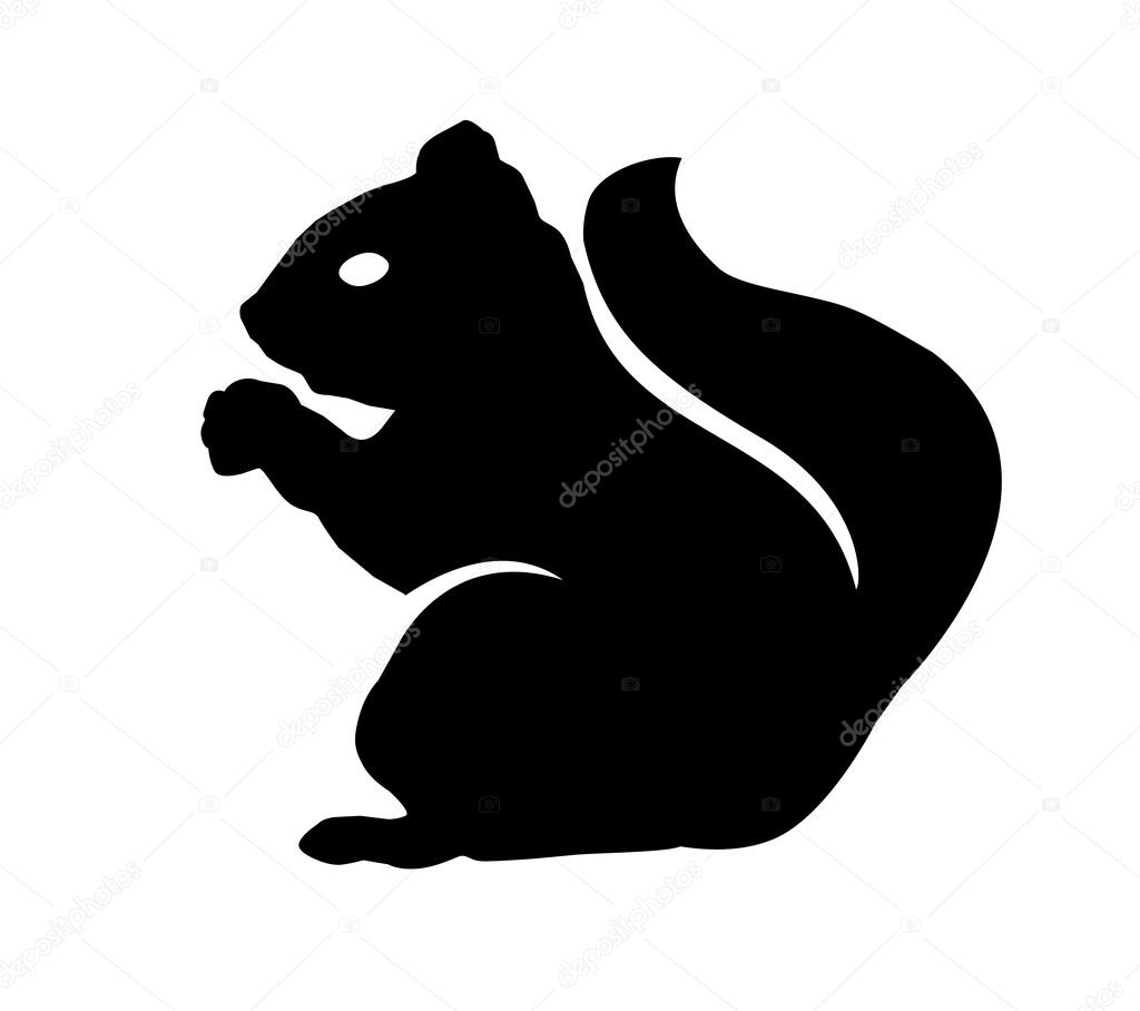 Detail Squirrel Silhouette Vector Nomer 24