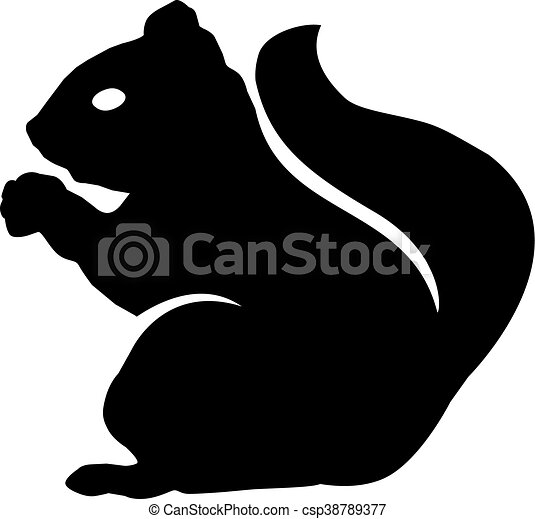 Detail Squirrel Silhouette Vector Nomer 37